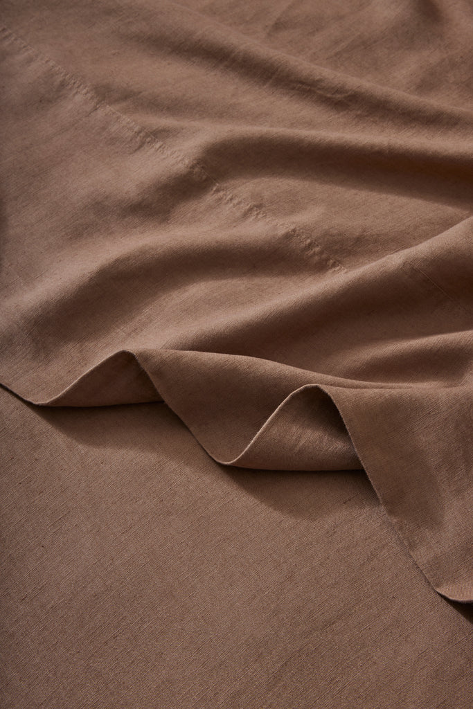 Ravello Fitted Sheet - Biscuit - Naco Design