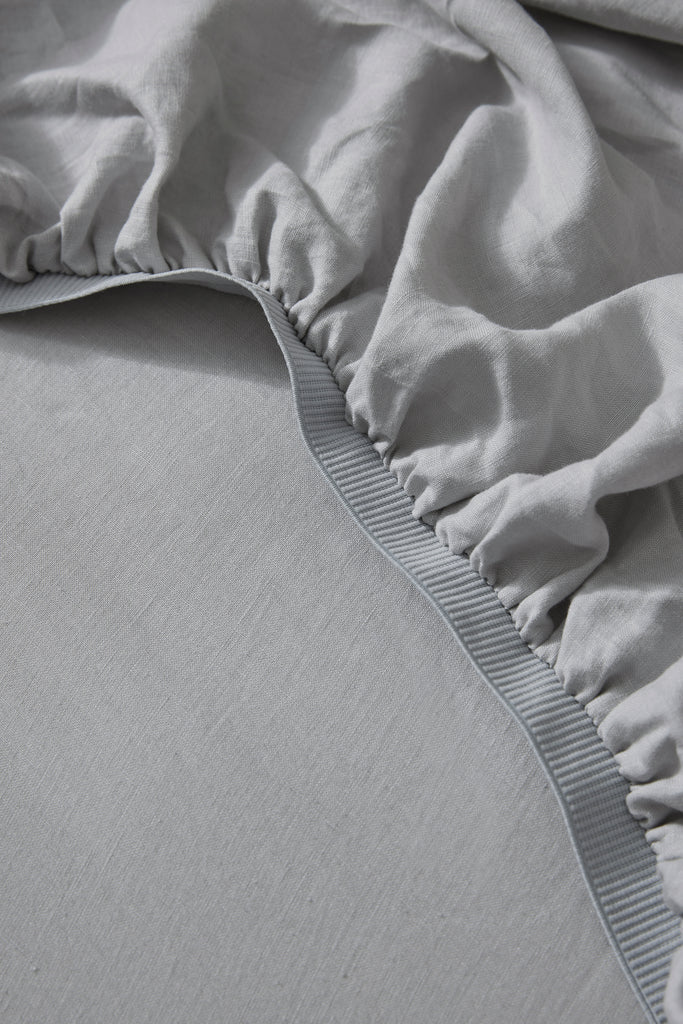 Ravello Fitted Sheet - Silver - Naco Design