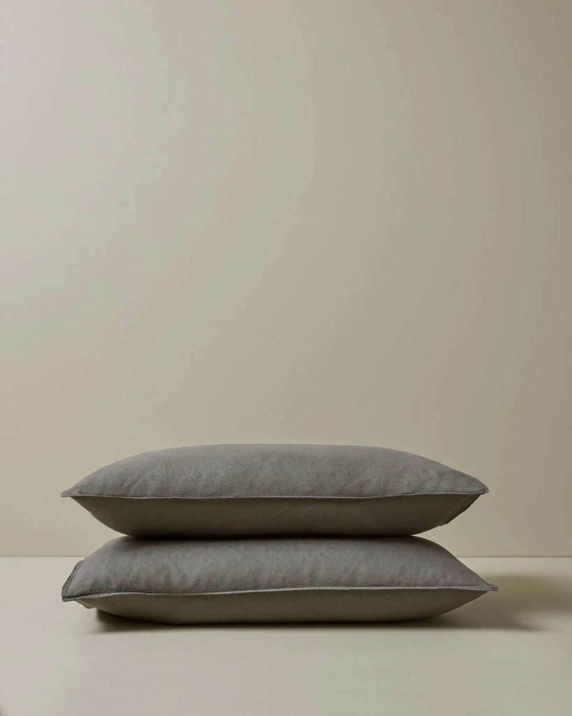 Ravello Pillowcase Pair - Charcoal - Naco Design