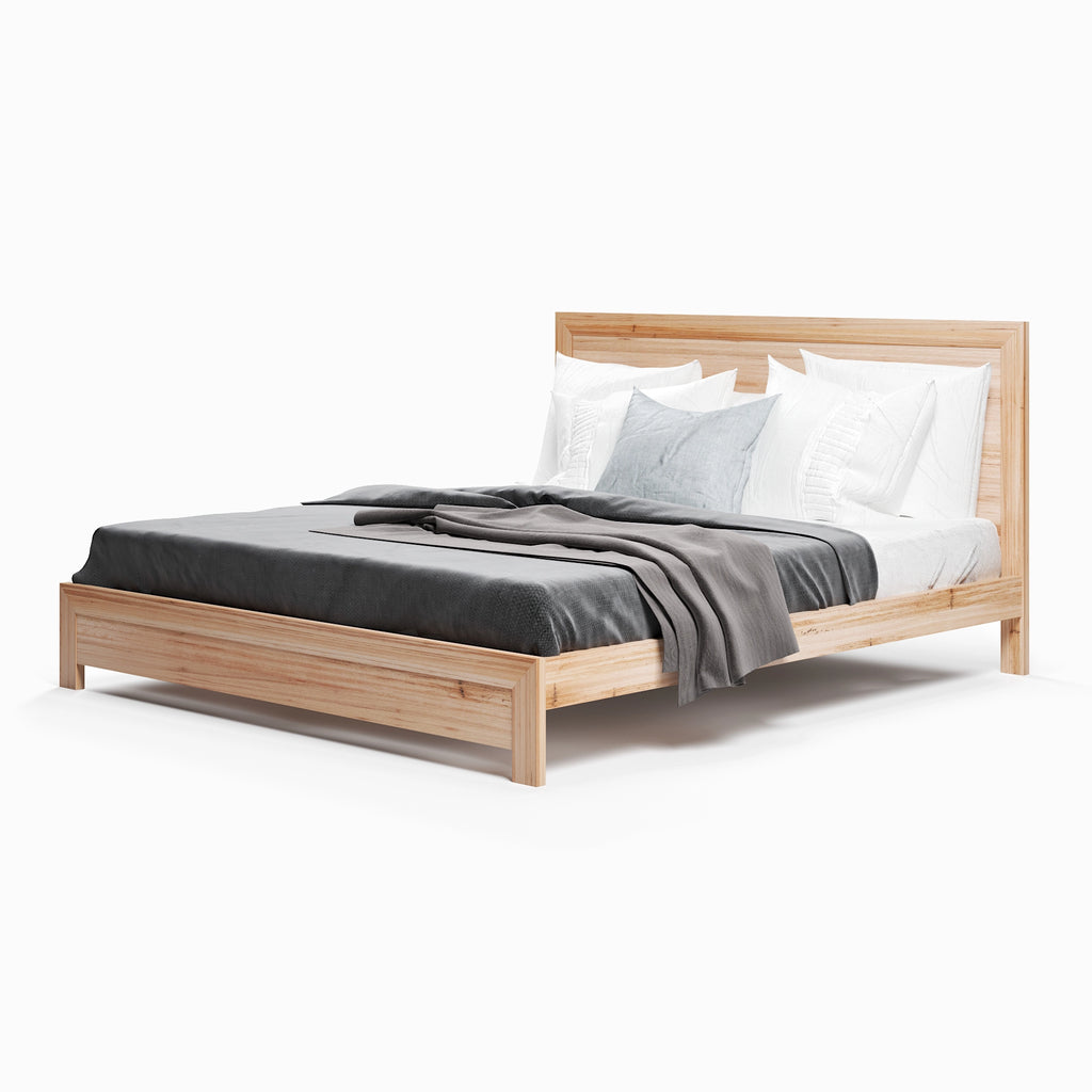 King size Nedd bed made in messmate hardwood