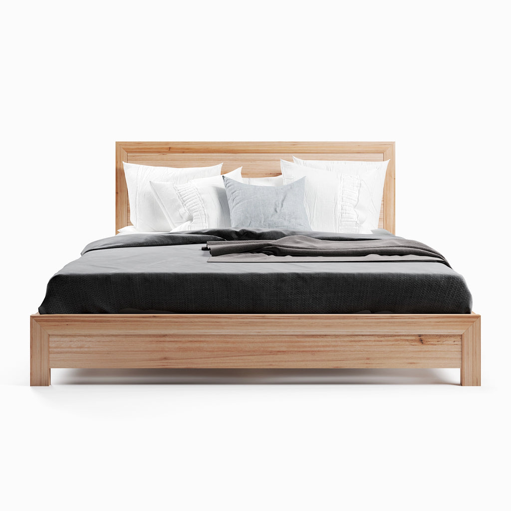 King size Nedd bed made in messmate hardwood